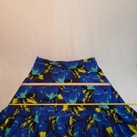 CHRISTOPHER JOHN ROGERS Blue Printed Puff Tired Dress Size 24W/26W New NO Tags! - Picture 15 of 16